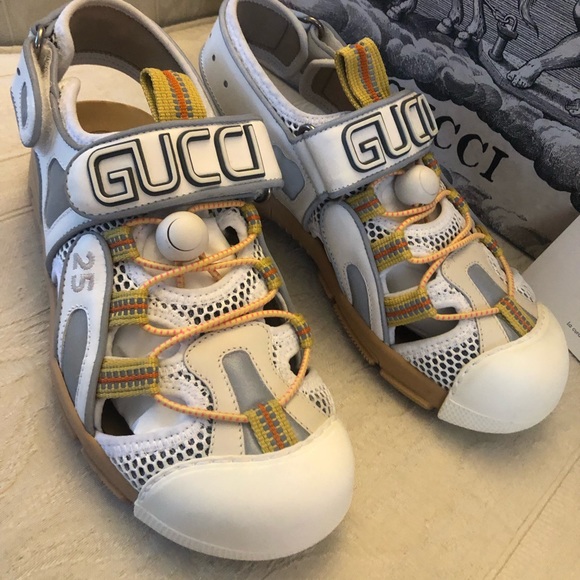 Gucci tinsel mesh reflective sandals size 36 - Picture 7 of 14